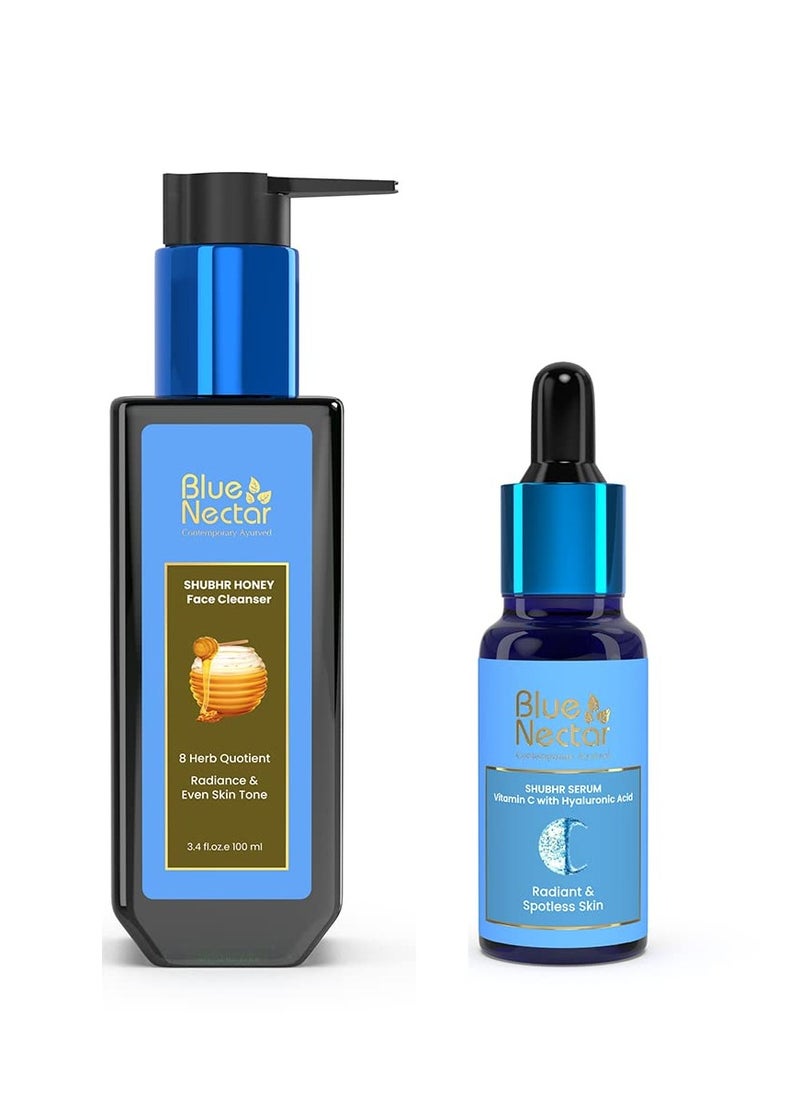 Blue Nectar Honey Aloe Vera Detan Face Wash with Natural Vitamin E (3.38 Fl Oz) with Vitamin C Face Serum with Natural Hyaluronic Acid (1 Fl Oz) - pzsku/Z5EF0763FA66CEEAFED89Z/45/1741023640/f83ff188-54da-4e9d-81a7-f4859b3bc1a3