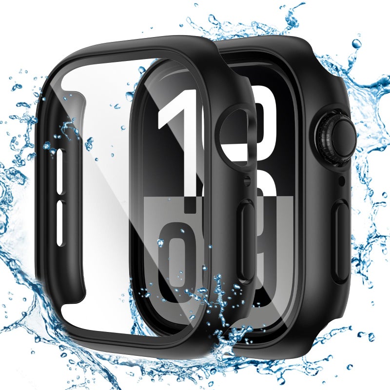 Tensea for Waterproof Apple Watch Screen Protector Case Series 11/10 46mm Accessories, iWatch Protective Face Cover with Tempered Glass Film for Women Men, Bumper Case for iPhone Watch 46 mm - Image 1