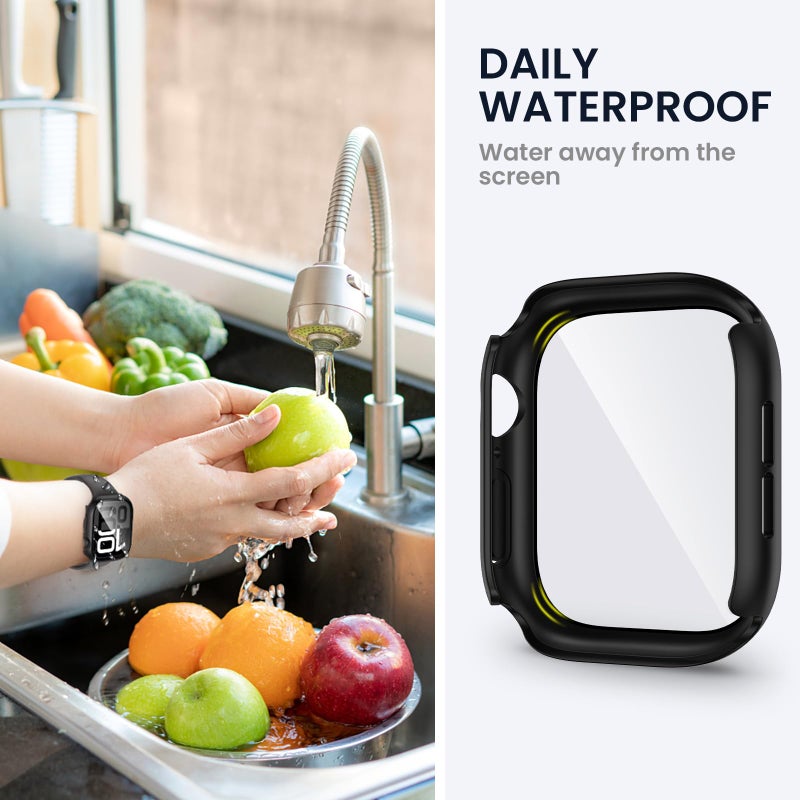 Tensea for Waterproof Apple Watch Screen Protector Case Series 11/10 46mm Accessories, iWatch Protective Face Cover with Tempered Glass Film for Women Men, Bumper Case for iPhone Watch 46 mm - Image 4