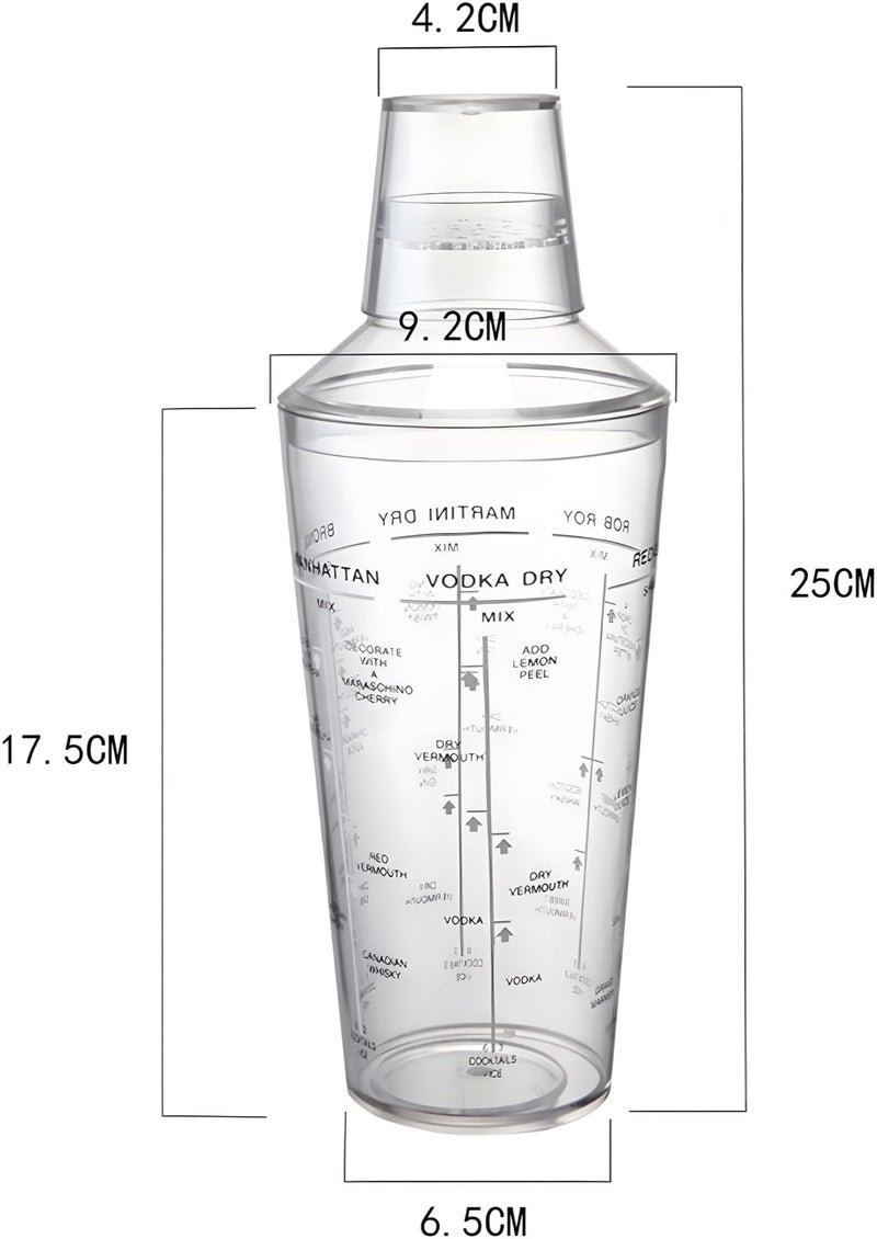 24x7 eMall Cocktail Shaker, Cocktail Making, Drink Mixer Wine Beverage Shaker with Scales, Large Capacity for Drinks Bar Accessories Home Use with Recipes Newcomer - Image 4