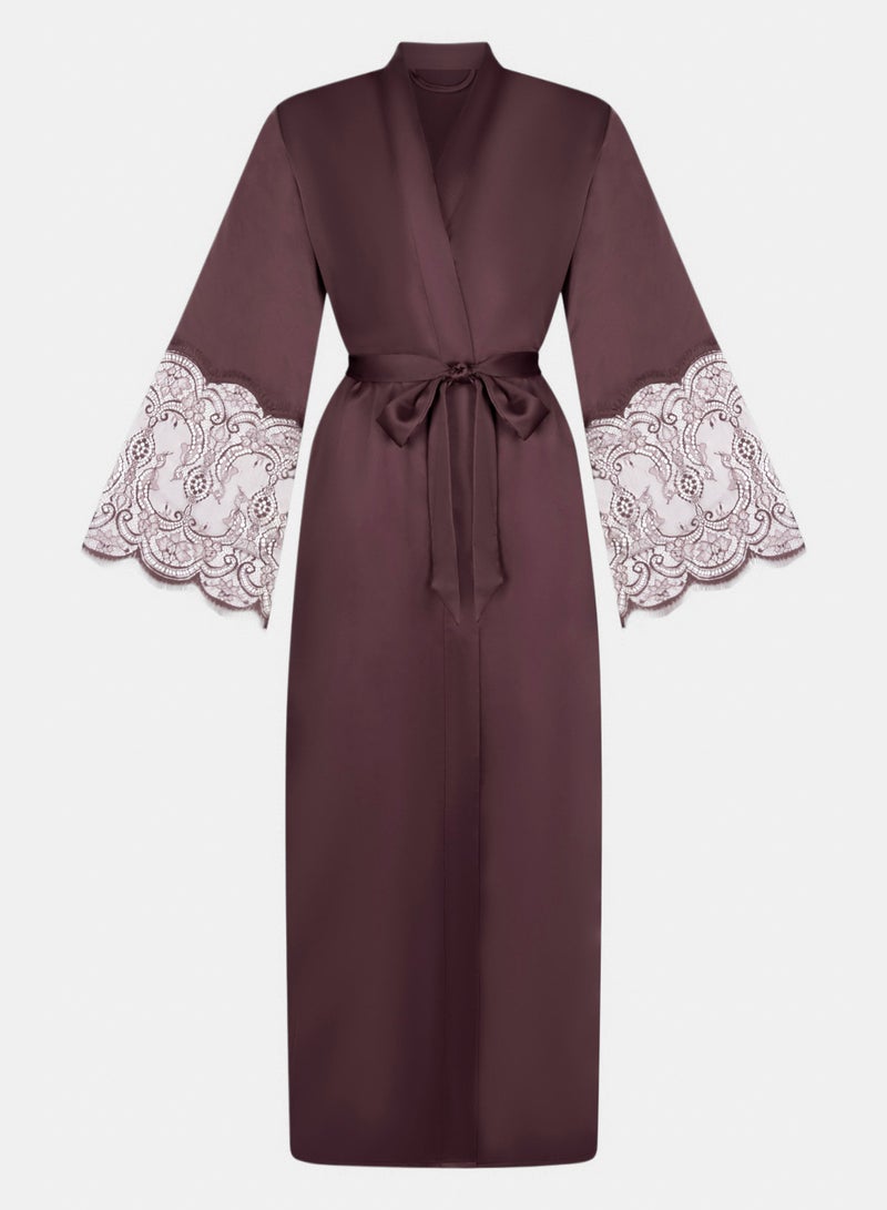 hunkemoller Kimono Long Satin Lace - Image 4