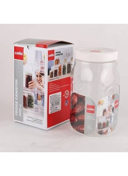 Cello Grocery Container (Pack of 3, Clear)- 2000ml, Plastic