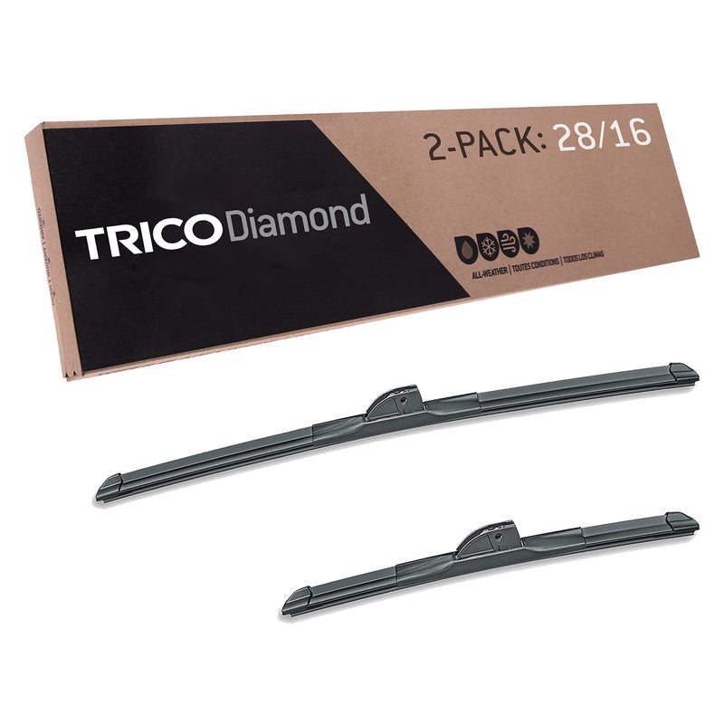 TRICO Diamond 28  16 Premium Automotive Replacement Windshield Wiper Blades Set of 2 Passenger and Driver Side AllWeather Beam Wiper Blades for Select Vehicle Models