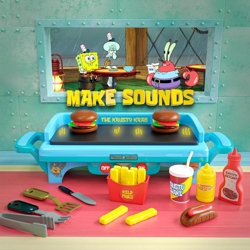 Lollipop SpongeBob SquarePants Kids Grill Playset - Toy Kitchen Set for Ages 3-10 - Image 5