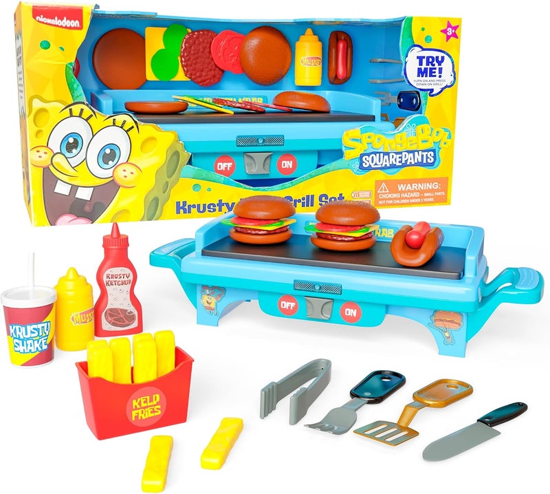 Lollipop SpongeBob SquarePants Kids Grill Playset - Toy Kitchen Set for Ages 3-10 - Image 1