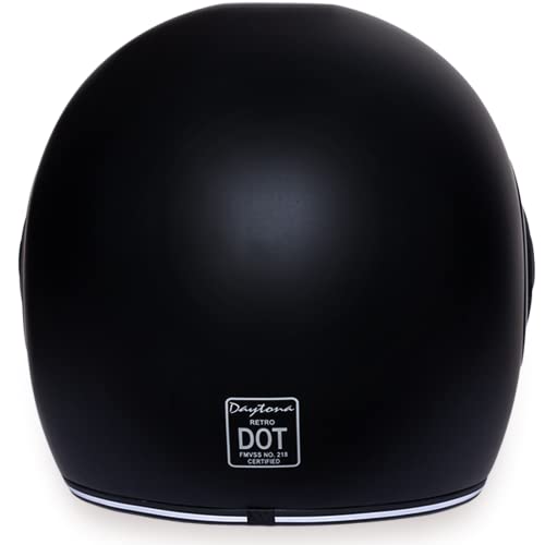 Daytona Helmets Retro Full Face Motorcycle Helmet - DOT Approved Vintage Helmet for Motorcycles, Cruisers, Scooters & Mopeds - Retro Motorcycle Helmets for Men, Women and Youth - Image 3