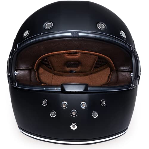 Daytona Helmets Retro Full Face Motorcycle Helmet - DOT Approved Vintage Helmet for Motorcycles, Cruisers, Scooters & Mopeds - Retro Motorcycle Helmets for Men, Women and Youth - Image 5