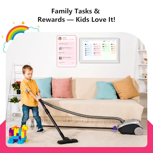 BIGASUO 21.5 Inch Digital Calendar, Full HD Touchscreen Smart Planner for Family Schedules - Wall Mount, Great for Seamless Daily Planning & Household Organization, with LED Reminder Light - Image 5