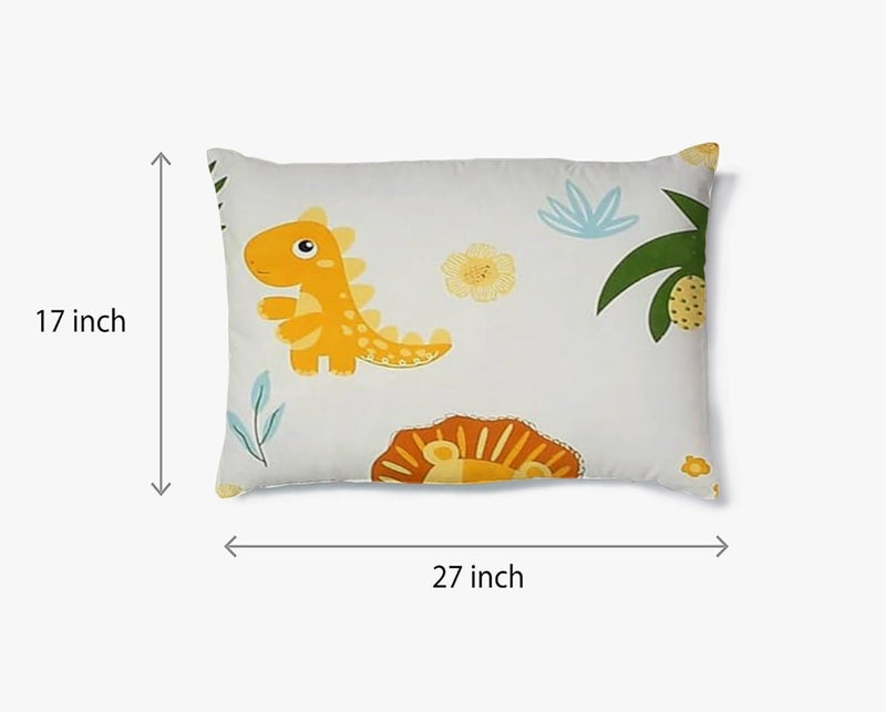 Filymore Cute Animal 3-Piece Kids Bedding Set – Single Bed Comforter, Matching Bedsheet & Pillow Cover – Soft Off-White Design for Children’s Room(90X60) inch - Image 4