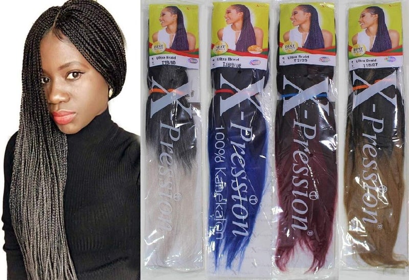 XPRESSION Xpression Premium Ultra Braid 46 Hair Extension Various Ombre Colours 1 Pack T427