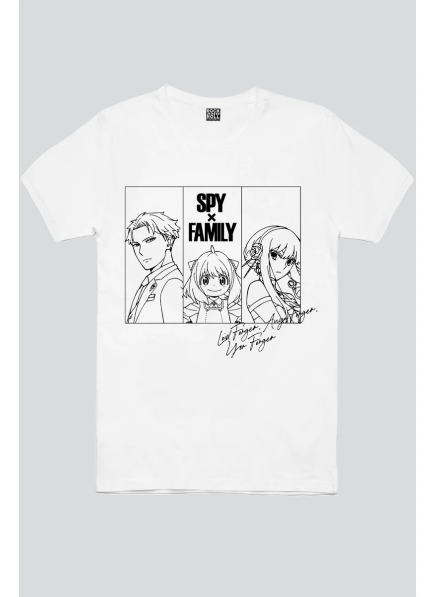 Rock&Roll Spy Family White Short Sleeve Men's T-Shirt