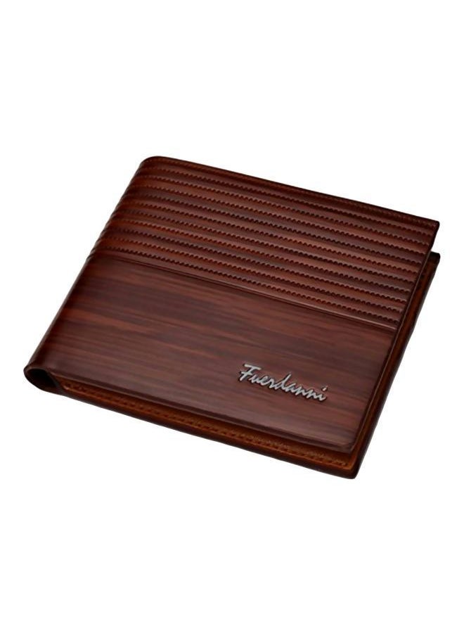 Fuerdanni - PU Leather Bifold Wallet Brown - Image 1