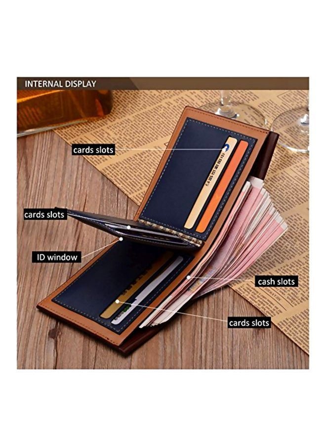 Fuerdanni - PU Leather Bifold Wallet Brown - Image 1