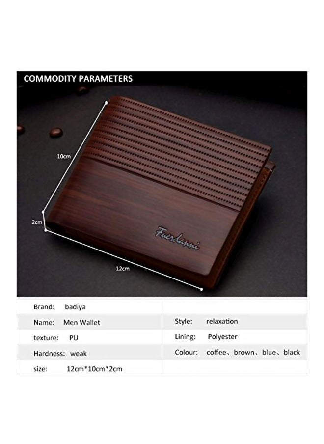 Fuerdanni - PU Leather Bifold Wallet Brown - Image 1