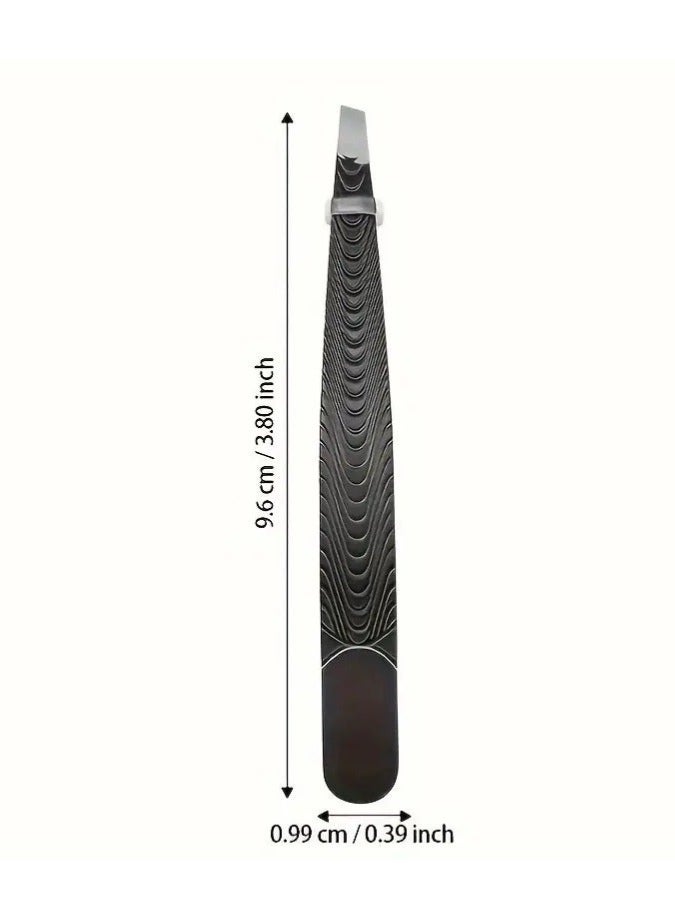 PrecisionTweezer Hair Plucker for Women Slant Tip Easy Hair  Grooming Black - Image 5