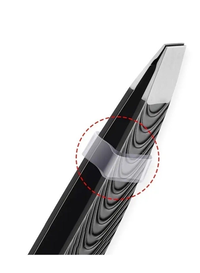 PrecisionTweezer Hair Plucker for Women Slant Tip Easy Hair  Grooming Black - Image 2