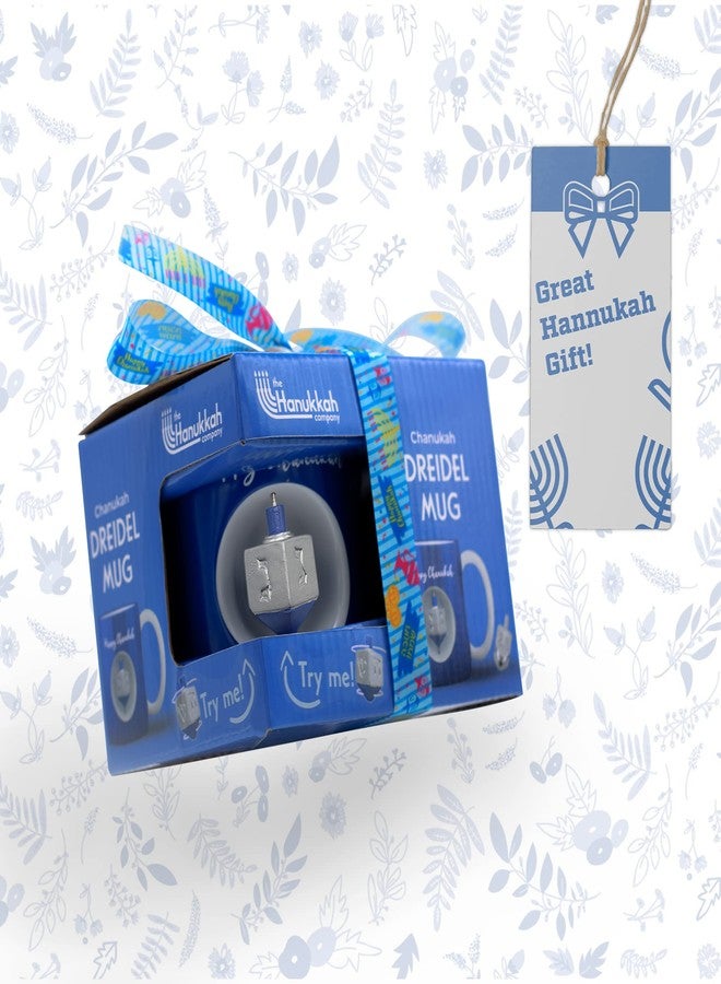 Ner Mitzvah Spinning Hanukkah Dreidel Mug - Happy Hanukkah Decorations - Blue & White Hanukkah Party Favors Idea - Image 5