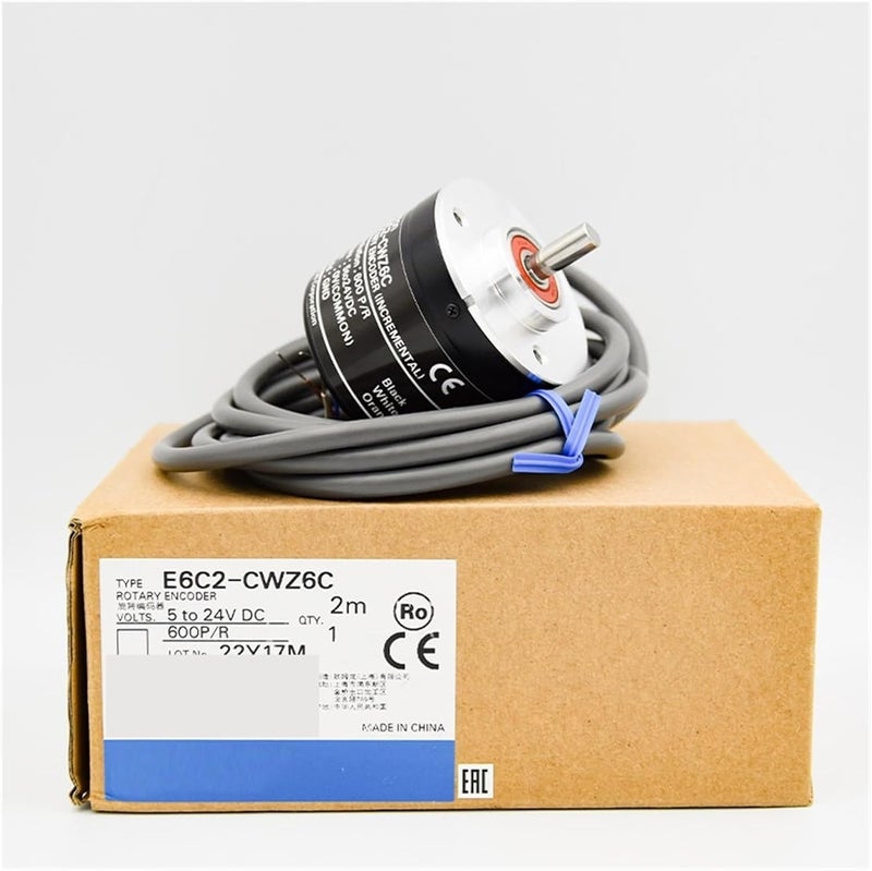 Rotary Encoder, E6C2-CWZ5GH-10PR 20 30 40 50 60 100 360 500 1024 1200 2500 3600 5000P/R Encoder Photoelectric Rotary Incremental Encoder Optical(200PR) - Image 4