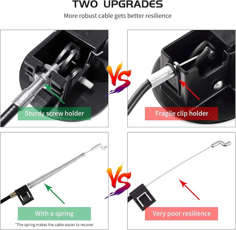 Baridwon 2 Set Recliner Replacement Parts, Durable Recliner Release Pull Handle with Recliner Pull Cable, Repair Replacement Parts Compatible with Most Furniture of Recliner Chair Sofa Couch - Image 3