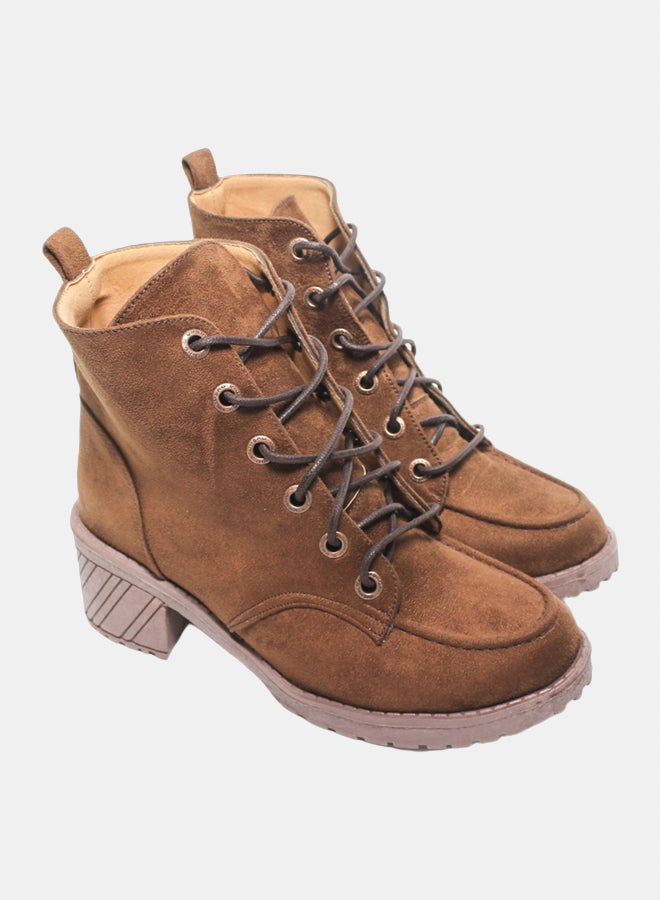 Glitter Women Half-Boots - Brown - Image 1