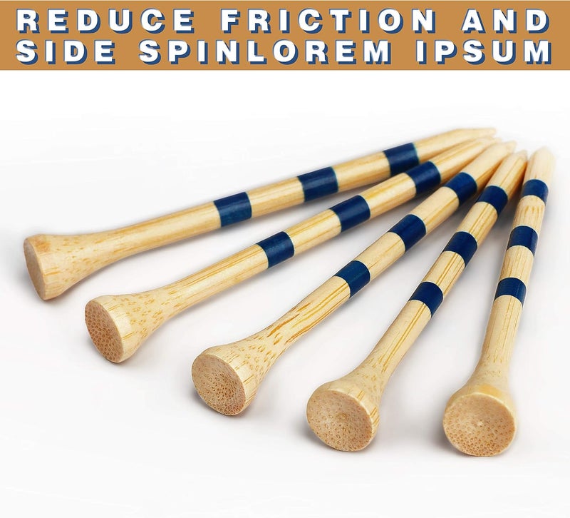Champkey Premium Bamboo Golf Tees Pack of 170-120 Pcs Long Tees with 50 Pcs Short Tees Assorted Pack - Friendly Biodegradable Material Golf Tee - Image 4
