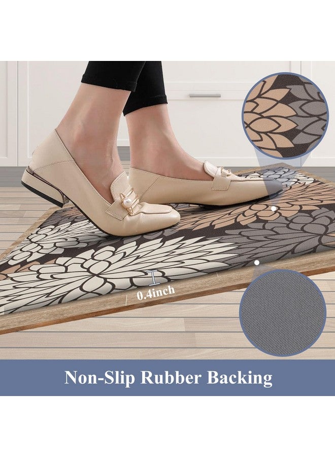 HEBE مجموعة سجادات المطبخ المضادة للتعب HEBE 2 قطعة سجادات مطبخ غير قابلة للانزلاق للسقف سجادات ومفارش مطبخ مريحة ومقاومة للماء لمطبخك، مكتب منزلي، حوض، غسيل - Image 4