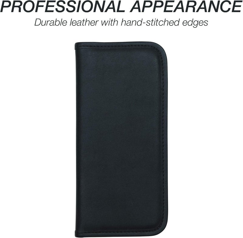 Samsill Professional Business Card Organizer with Padded Cover Card Holder for 160 Cards Black - Image 2