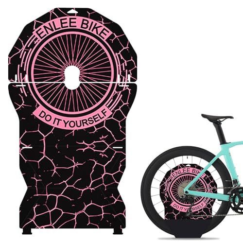 ENLEE Bike Disc Brake Cover AntiOil Stain Guard for Disc Brakes HeatResistant PP Cleaning Cover Protector with Sewage Storage Function Universal Fit All Bicycles Pink - Image 1