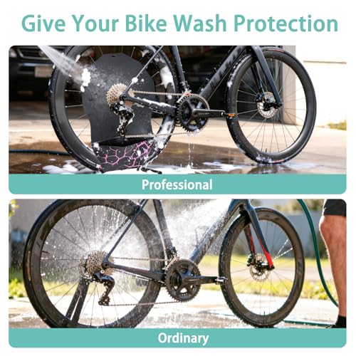 ENLEE Bike Disc Brake Cover AntiOil Stain Guard for Disc Brakes HeatResistant PP Cleaning Cover Protector with Sewage Storage Function Universal Fit All Bicycles Pink - Image 5