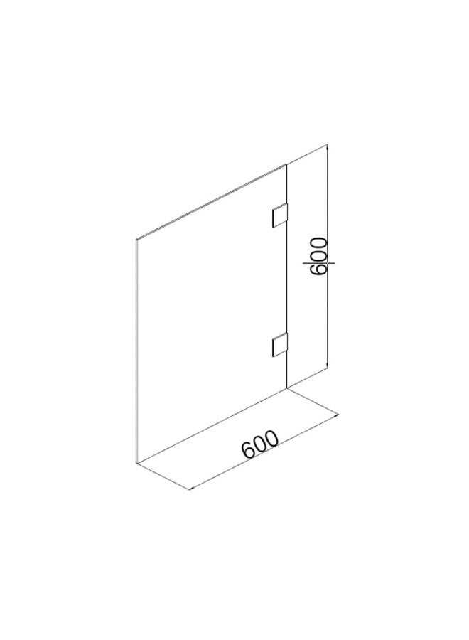DANUBE HOME Milano Plus Basin Partition â€“ Modern Sink Partition, Durable Glass Construction, Space-Saving Design, Stylish & Easy to Install, Perfect for Home & Commercial Use L 60 X W 60 cm - Image 2