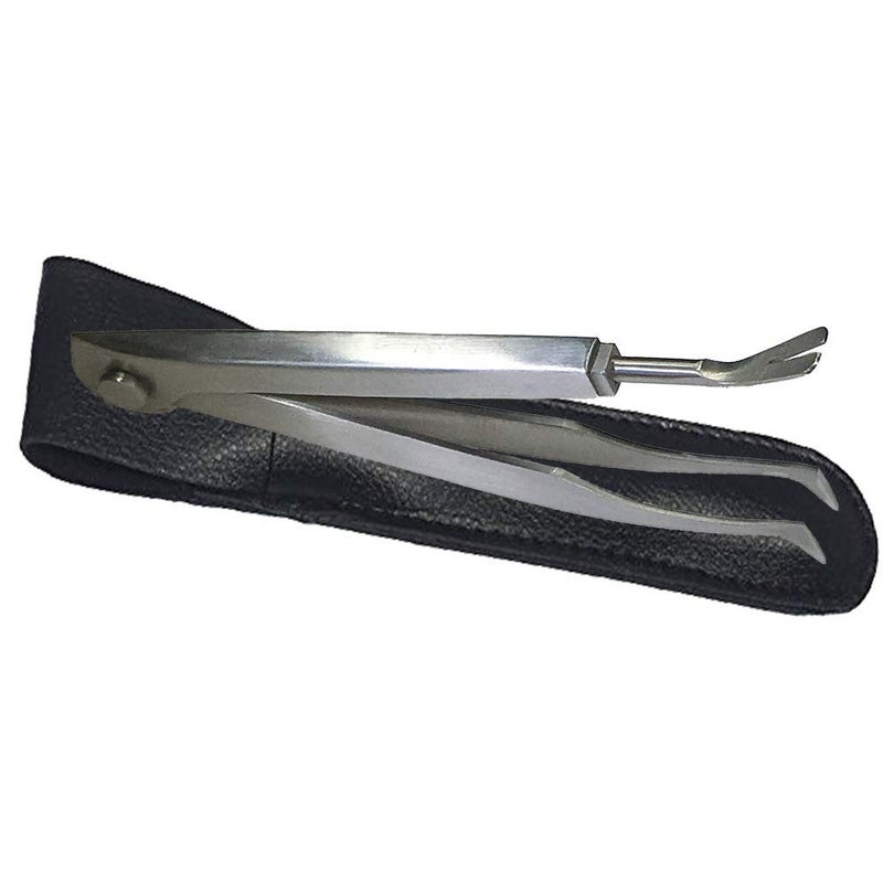 eTradewinds Tick Remover Tool Kit Tweezers & Tick Identifier Card - Hygienic All Stainless Steel Tick Removal Instrument Ideal for Human, Dog, Cat & General Pet Tick Puller w/Leather Case - Image 3