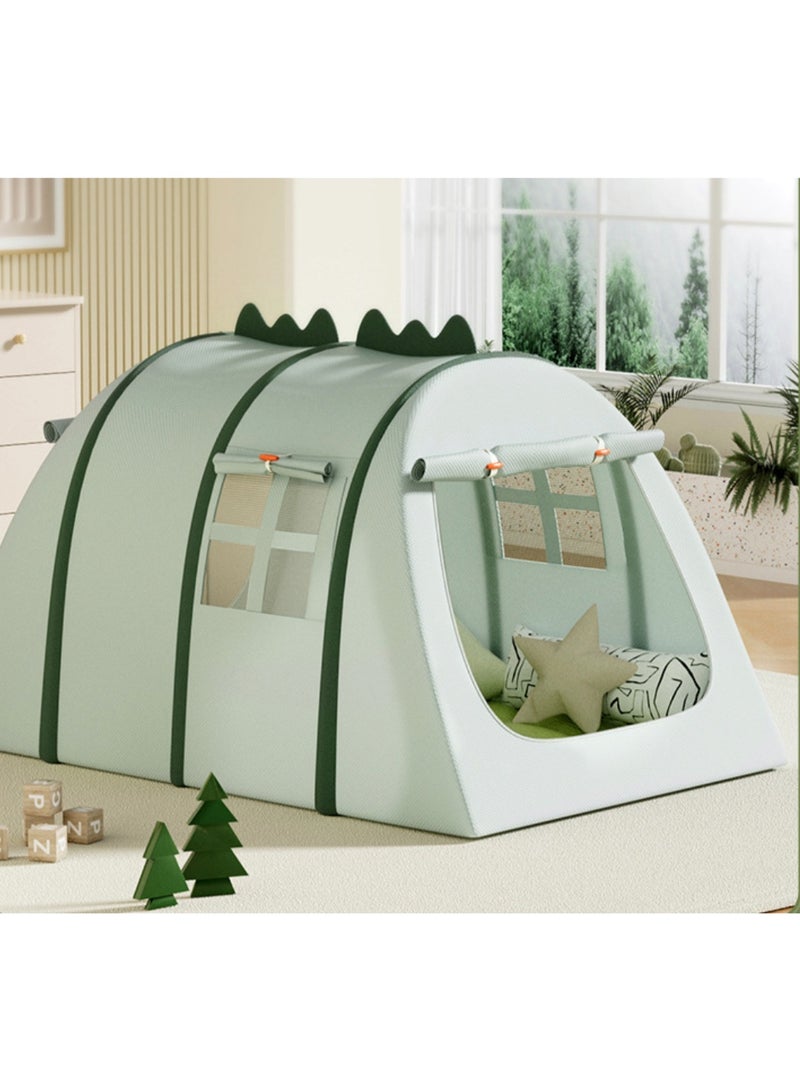 Children's small tent, indoor and outdoor, portable dollhouse, boys and girls' games, mosquito nets, ball pool, quick opening, children's fun little dinosaurs  - Image 3