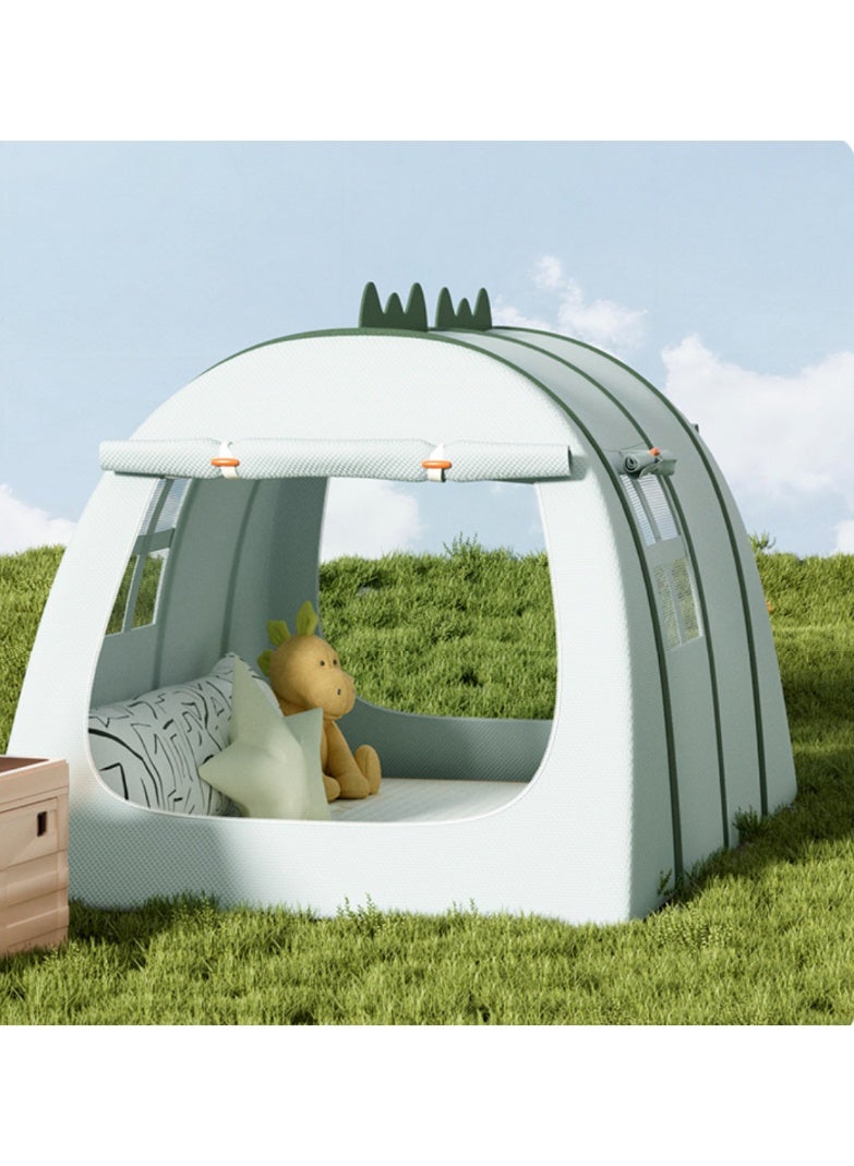 Children's small tent, indoor and outdoor, portable dollhouse, boys and girls' games, mosquito nets, ball pool, quick opening, children's fun little dinosaurs  - Image 2
