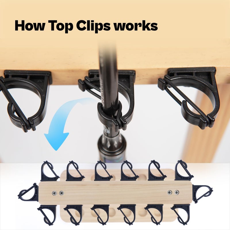VEYWANE Fishing Rod Storage Racks, 100% Wood Floor Stand Fishing Pole Holders for Garage of 14 Rods or Combos - Image 4