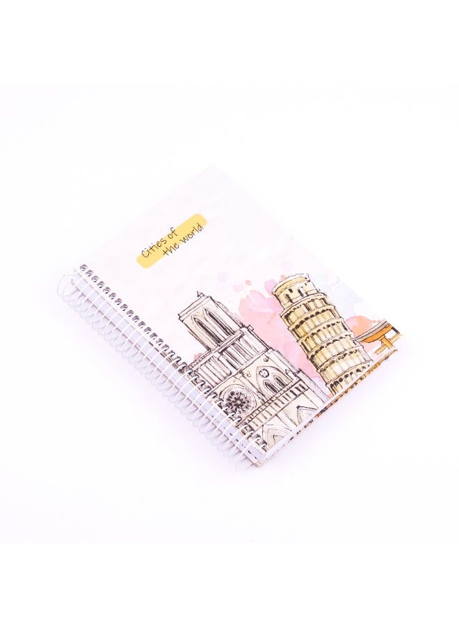 Borg El Arab Printed A5 Sketchbook Wirebound 100 Sheets  - Image 1