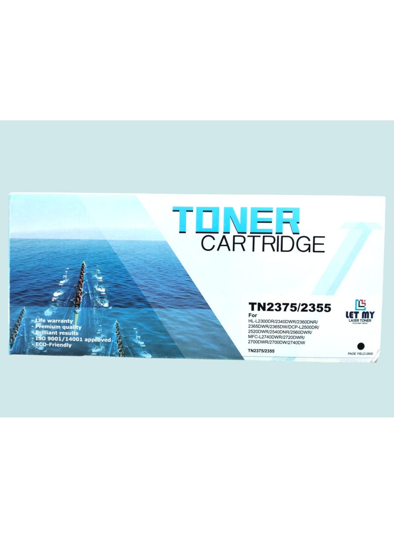 LET MY TN-2355/2375 High-Capacity Toner Cartridge for DCP-L2540 HL-L2320 L2365 and MFC-L2700 Printers -2600 pages - Image 1