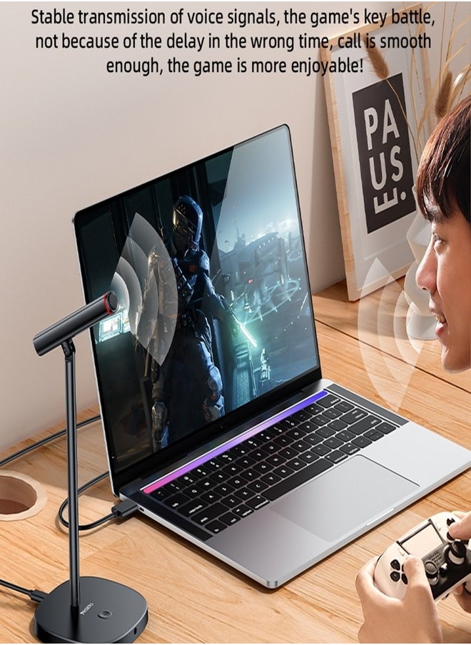 ميكروفون إلغاء الضوضاء المكتبي متعدد الاتجاهات 360 درجة USB