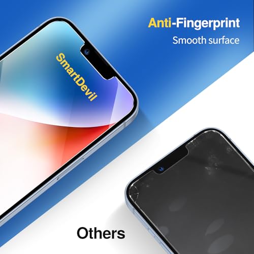 SMARTDEVIL 2 Pack Screen Protector for iPhone 13 / iPhone 13 Pro/iPhone 14 (6.1 Inch), Tempered Glass HD Clear Film, Easy Installation, Dust-Free & Bubble-Free - Image 4