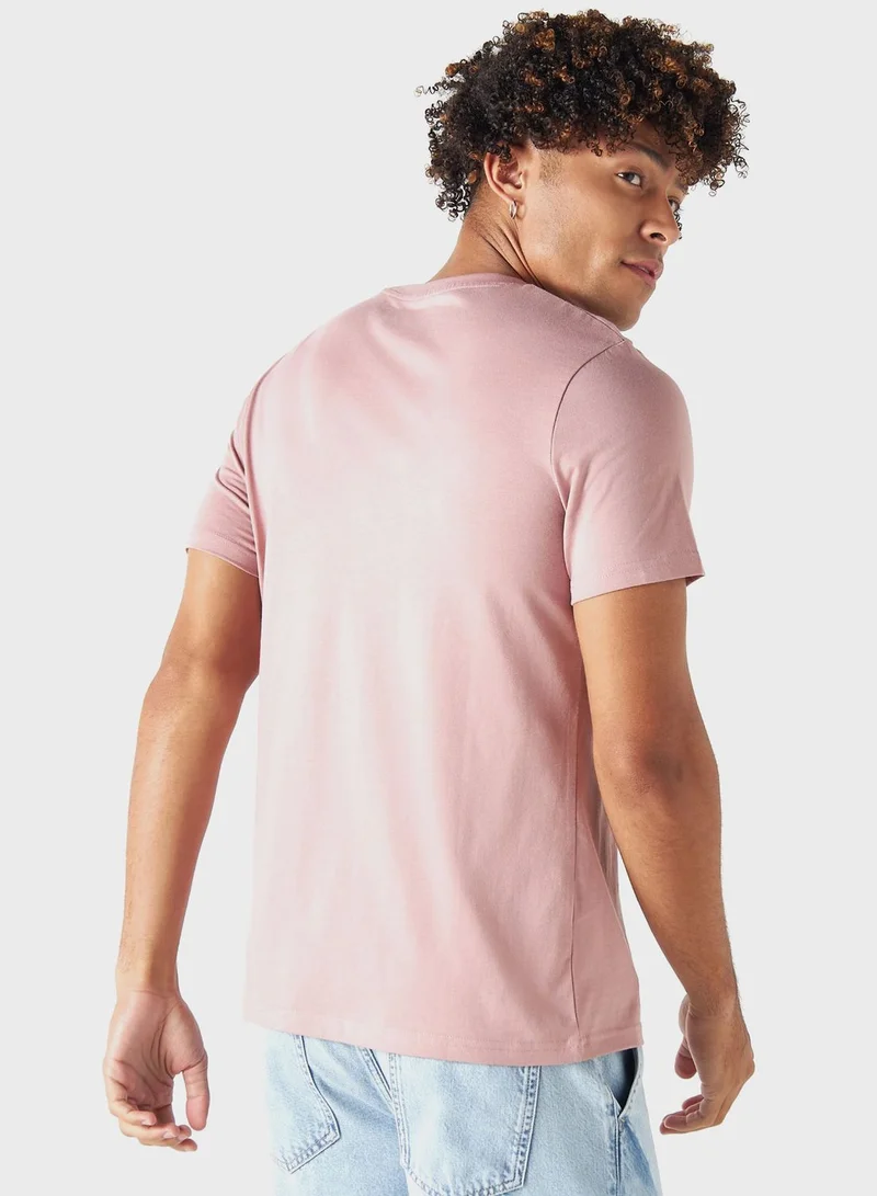 Lee Cooper Graphic Print Crew Neck T-Shirt
