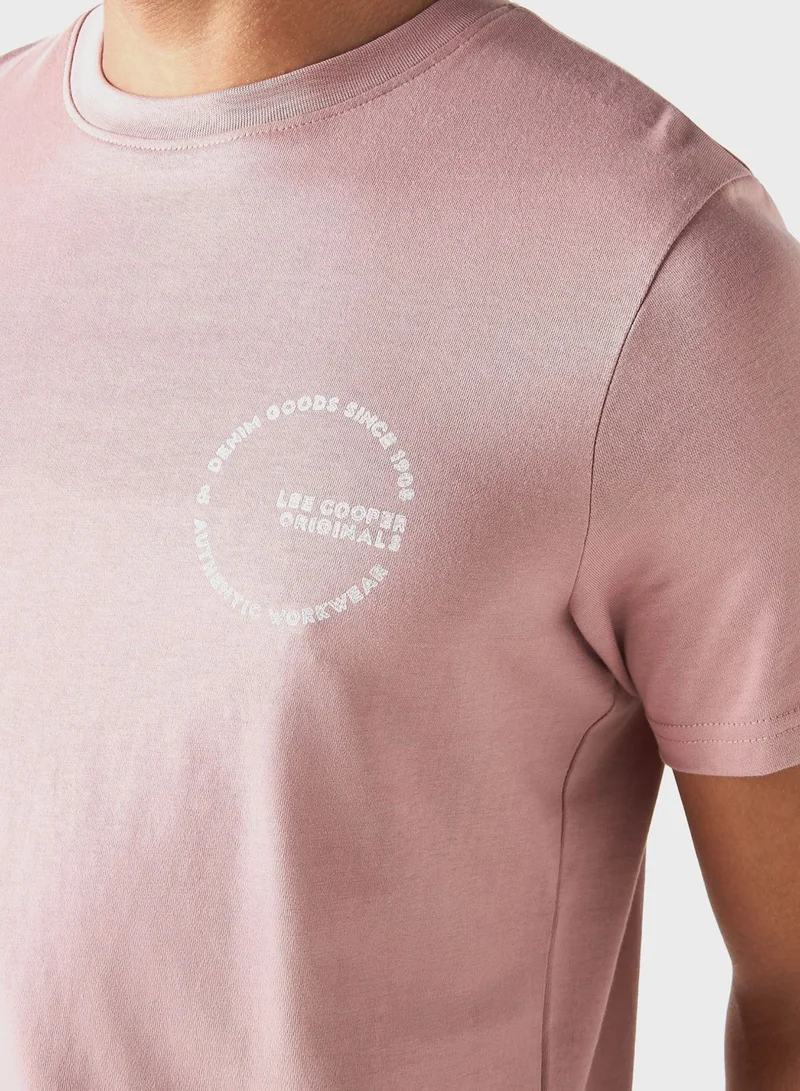 Lee Cooper Graphic Print Crew Neck T-Shirt