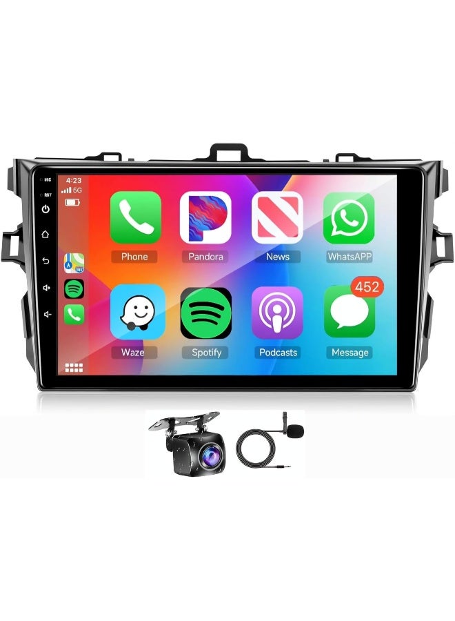 Vierex Android Car Stereo Screen For Toyota Corolla 2008-2013 With Apple Carplay Android Auto Wireless WiFi DSP FM&AM Bluetooth Mic AHD Camera Included Fast Interface (8+128GB Carplay) - Image 1