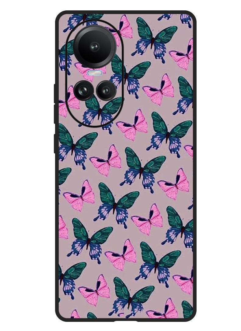 Theodor Protective Case Anti Scratch Shock Proof Bumper Cover For Oppo Reno 10/10 Pro Butterflies (2)  - Image 1