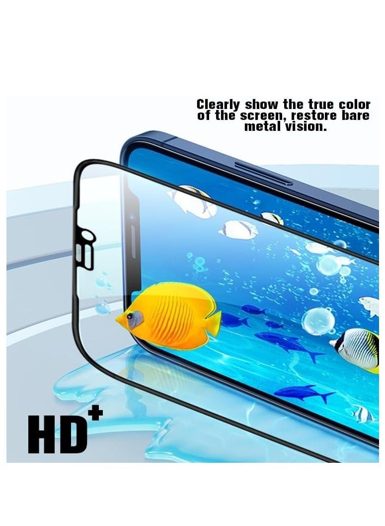 راكسوم واقي شاشة D-Pro المصنوع من الزجاج الأسود لحماية الخصوصية، مصمم خصيصًا لهاتف iPhone 15 Pro Max، مصنوع من زجاج مقوى فاخر - متوافق مع أغلفة الحماية، مزود بحماية للمستشعرات، وصلابة 9H مقاومة للخدش، وحماية كاملة من الحافة إلى الحافة. - Image 2