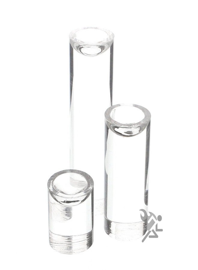 OnFireGuy Dimple Riser 3 Piece Set Clear Round Columns, 1 Pack - Image 1