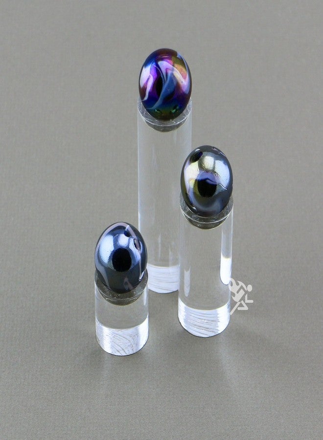 OnFireGuy Dimple Riser 3 Piece Set Clear Round Columns, 1 Pack - Image 2