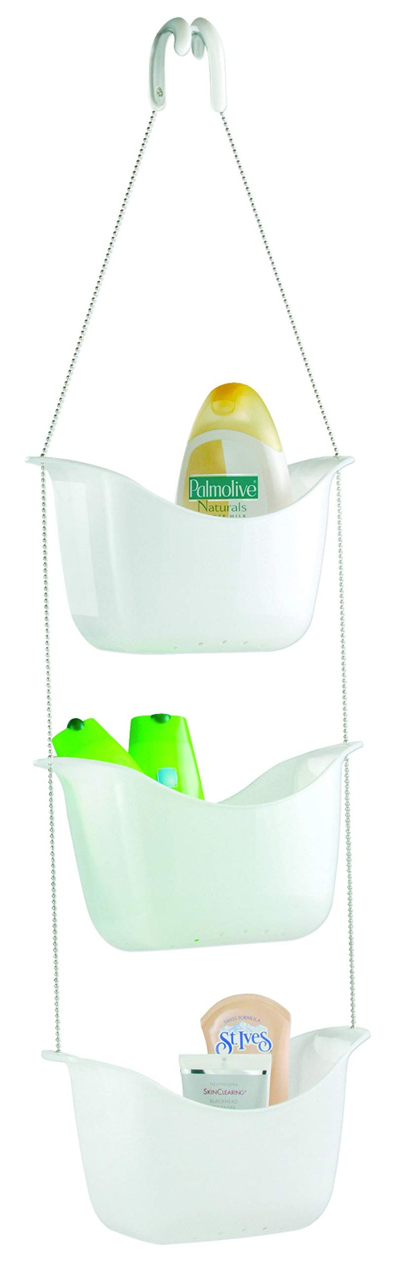 UMBRA أومبرا 022360670 باك الأبيض حامل دش معلق تخزين وتنظيم الحمام للشامبو والبلسم ولوازم الاستحمام والإكسسوارات 1114 × 514 × 3612 سم