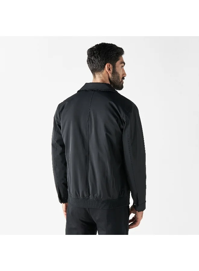 Iconic Iconic Solid Zip Through Jacket with Pockets