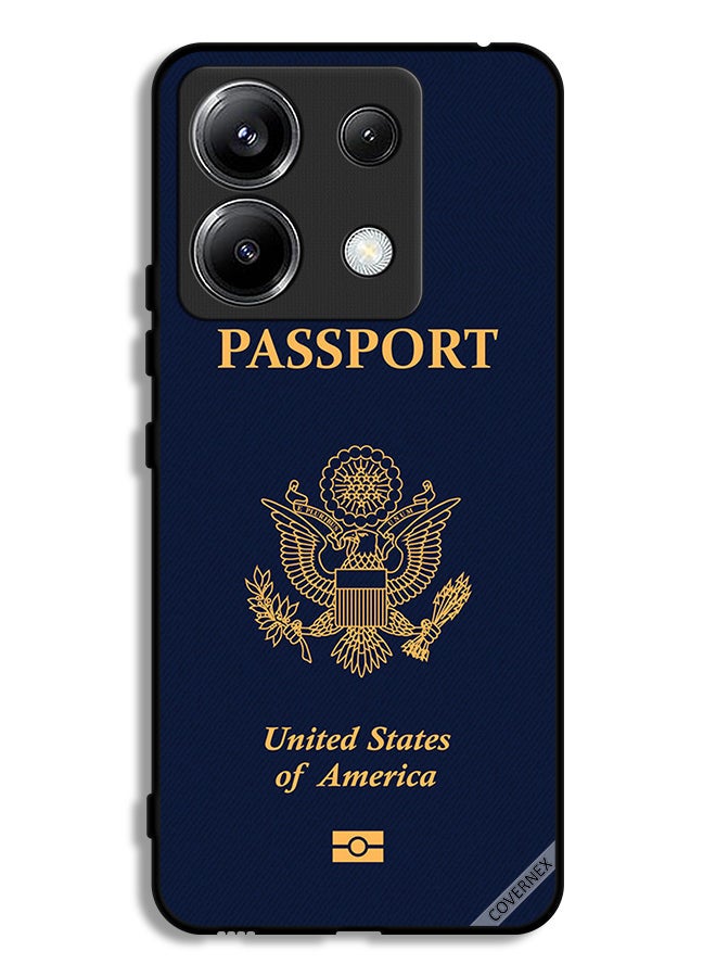 Covernex Xiaomi Redmi Note 13 Pro 5G Protective Case Cover Usa Passport Pattern - Image 1
