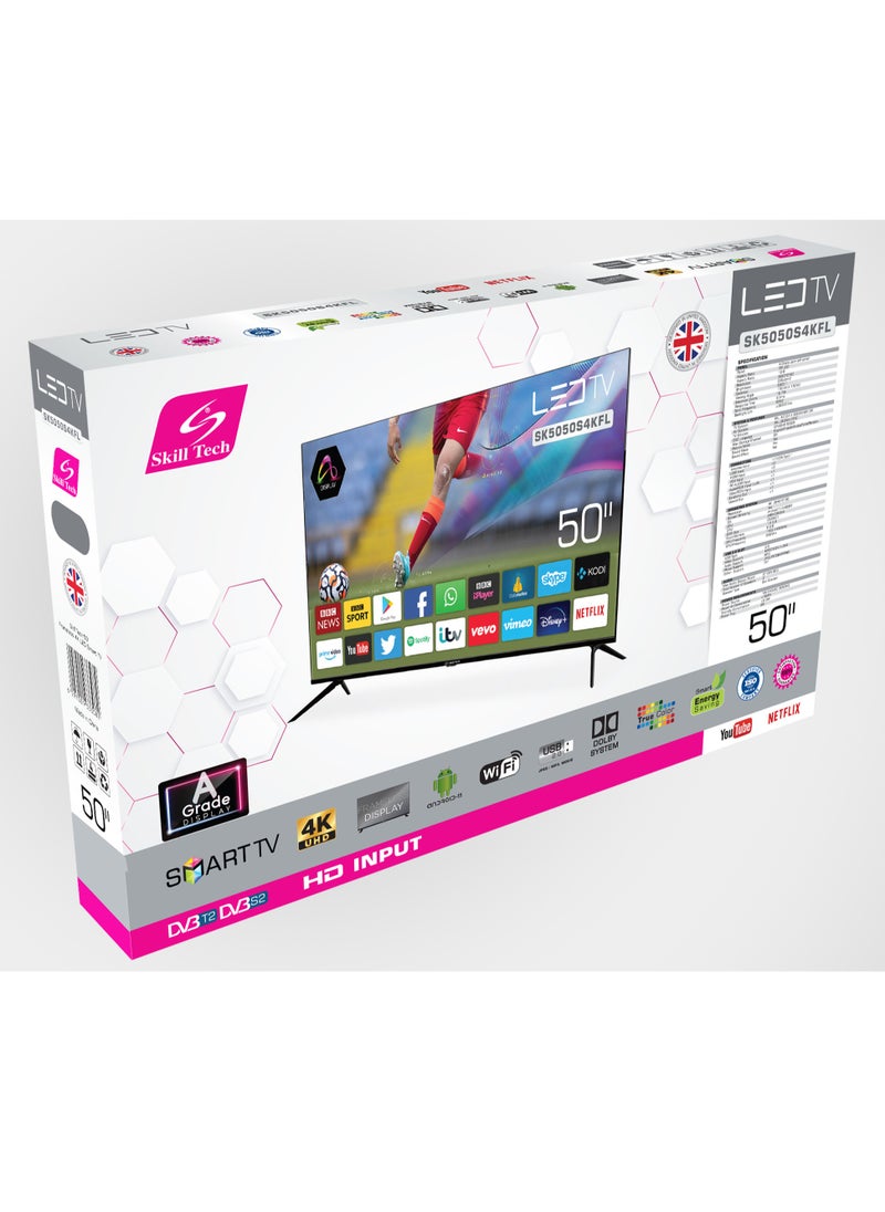 Skill Tech SK5050S4KFL Skill Tech 50 INCH SMART FRAMELESS 4K UHD LED TV  - Image 4