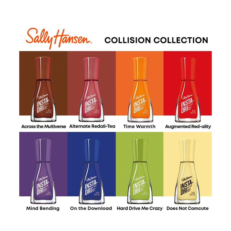 Sally Hansen Insta-Dri Nail Polish | Quick Dry, Long Lasting, Streak-Free Shine | Opaque, Glossy | 361 Augmented Red-ality | Vivid True Red Nail Color - Image 5